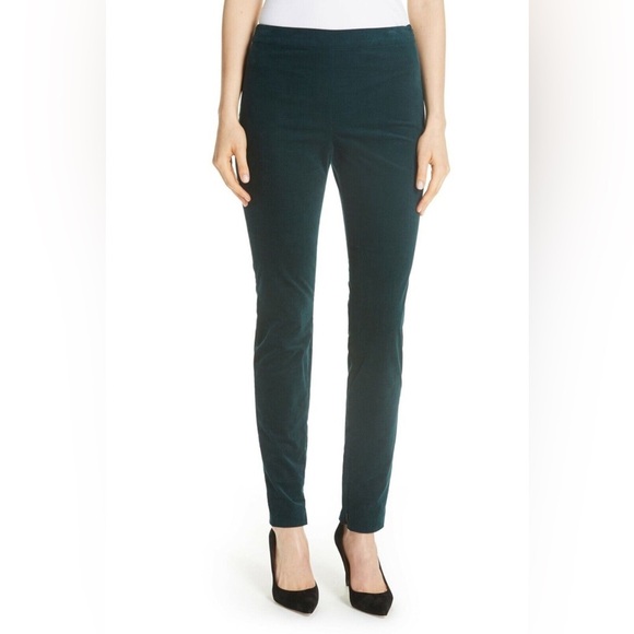 Theory High Waisted Green Poplar Stretch Oslo Corduroy Legging Pants EUC Size 00 - Picture 1 of 10